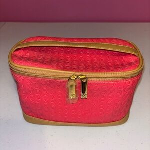 Estee Lauder Coral and Tan Cosmetic Case